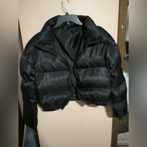 Medium black puffer jacket women